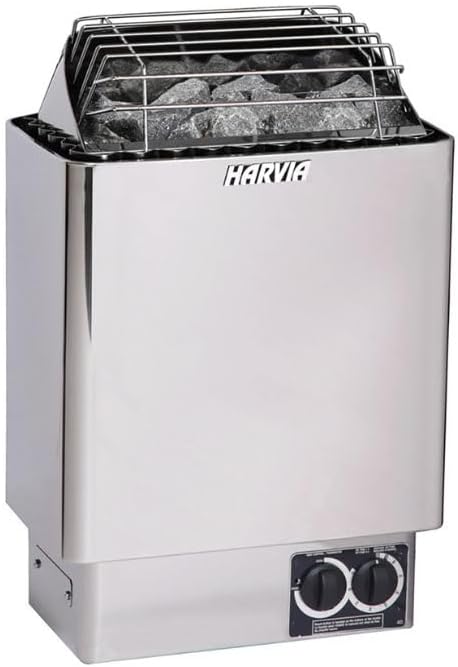 Harvia KIP80B, KIP Series, 8kW Sauna Heater, Built-in Controls(Sauna Stones Included)