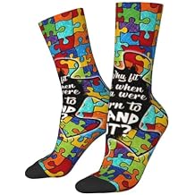 Autism Awareness Socks Men Women Cute Autism Novelty Crew Sock Stockings Casual Sports Socks