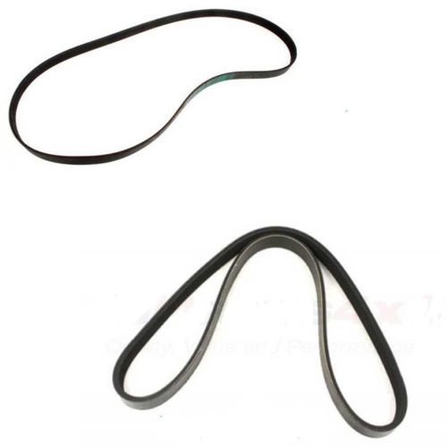 Britpart Main Primary Drive Long Serpentine Belt And Secondary Ac Compressor Belt Set Of 2 Compatible With Land Rover Range Rover Full Size 2003-2005 M62 V8 Bmw Engine Model Part: Lr051050 Pqs000220