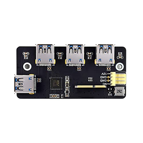 PCIe to USB 3.2 Gen1 Adapter Designed for Raspberry Pi Compute Module 4 IO BoardCM4, 4X High Speed USB Ports,Compatible with USB 3.02.01.1
