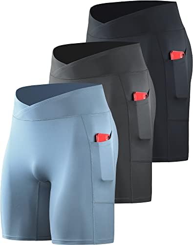 NELEUS Mens Compression Short with Pocket Dry Fit Yoga Running Shorts Pack of 3