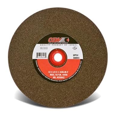 CGW Abrasives 6X1X1 T1 A46MV Brown Aluminum Oxide Vitrified Bench and Pedastal Wheels Type 1 - Wheel 1 Pack