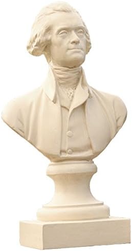 Monticello Thomas Jefferson Bust by Houdon - 8" White