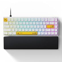 Syntech Chronos G68HE Hall Effect Rapid Trigger Keyboard, 65% Magnetic Mechanical Keyboard, 68 Keys Pre-Lubed Adjustable Magnetic Switch Support SnapTap and Macros, PBT Keycaps, Aluminum Alloy, Yellow