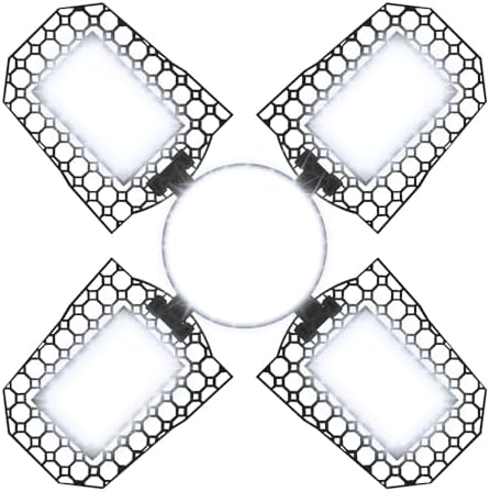 150W LED Garage Light Deformable Ceiling Lamp Bulbs Adjustable Panels Parking Lot Workshop Lights 100-277V Storehouse Barn Large Area Lamps110V Stadium Museum Basements Commercial Cold Warm White