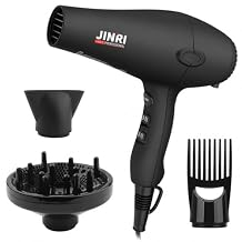 1875w Professional Tourmaline Hair Dryer,Negative Ionic Salon Hair Blow Dryer,DC Motor Light Weight Low Noise Hair Dryers with Diffuser & Concentrator & Comb