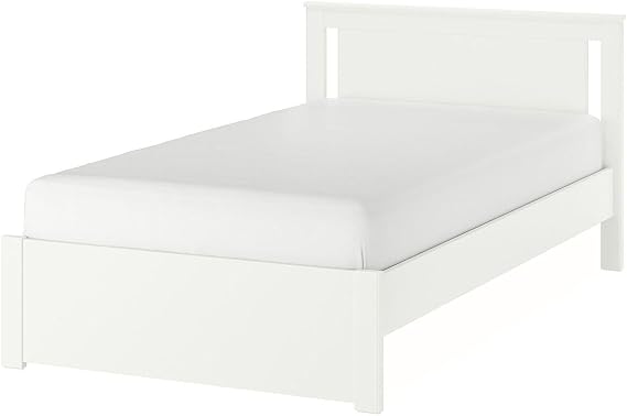 Single bed, white, 120x200 cm