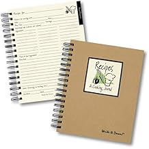 Write it Down series by Journals Unlimited, Guided Journal, Recipes, A Cooking Journal, Full-size 7.5"x 9", Kraft Hard Cover, Made in USA
