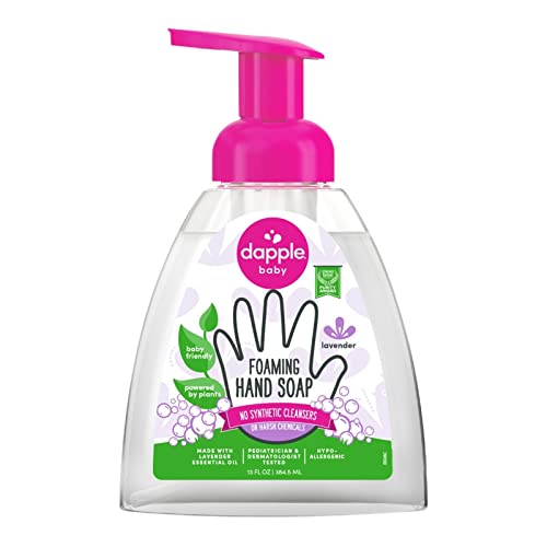 Dapple Foaming Hand Soap, Gentle Hand Wash Baby Soap, Hypoallergenic for Sensitive Skin, Powered by Plants, Lavender, 13 Fl Oz Pack of 1