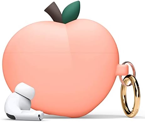 elago Compatible with AirPods Pro 2 Case, Peach 3D Design Case Compatible with AirPods Pro 2nd Generation, Keychain Included