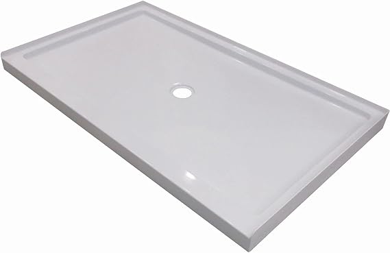 Miseno MNOSB6034C 60" x 34" Rectangular Shower Base with Single Threshold and Center Drain - White