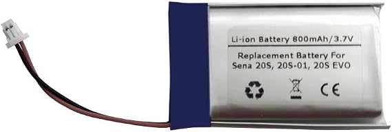 3.7V 800mAh Battery for Sena 10S Series Sena 10S-01 ENA Sen a 20s Series Sen a 20s-01 Se na 20s evo Se na 30K Serie s 30K-01D Motorcycles Bluetooth Headset Battery Replacement Intercom,Model:CP-SN10S