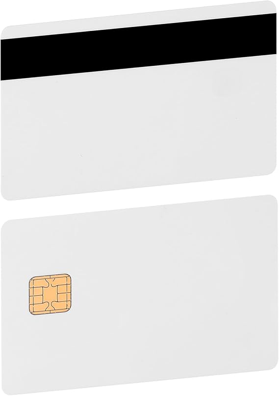 X-belmox J2a040 Chip Java Jcop Cards Unfused, J2a040 Java Smart Card with 2 Track, 8.4mm HICO Magnetic Stripe, White Card Java Chip - 200 Pack
