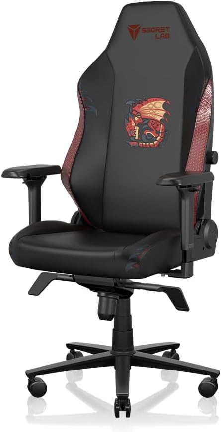 Secretlab TITAN Evo Monster Hunter Rathalos Edition Gaming Chair R Size PU Leather Secretlab Desk Chair Ergonomics Ergonomics PC Chair 4D Armrest Adjustable Lumbar Support Computer Chair Seating
