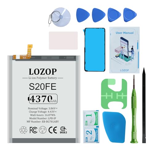 for S20 FE Battery Replacement Kit New Upgraded for Samsung Galaxy S20FE SM-G781UU1NBW and Other All G781 Models with Repair Tools Kit and User Manual