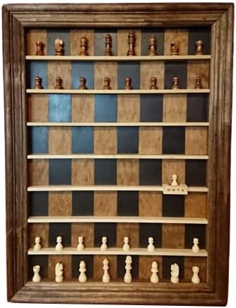 Vertical Chess Board - Wall Mounted Handmade Wooden Functional Chess Set