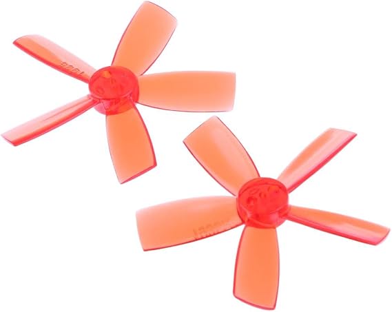 1935 5-Blade Propeller for Tiny Whoop Motors, Red, 2 Pack
