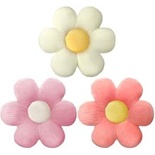 Sratte 3 Pcs Flower Pillows Flower Shaped Throw Pillows Cute Daisy Plush Pillow Decorative Floor Pillow Seat Cushion for Bedroom Home Sofa Chair Couch Decor(Vivid Colors,16")