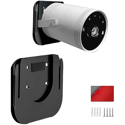 Drill Free Wall Mount Compatible with Samsung Freestyle Projector Ceiling Mount, Freestyle 2 Accessories Steel Wall Mount Shelf Black