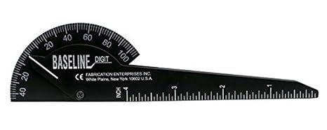 Baseline 12-1014 Black Plastic Finger Goniometer, 1-Finger Design