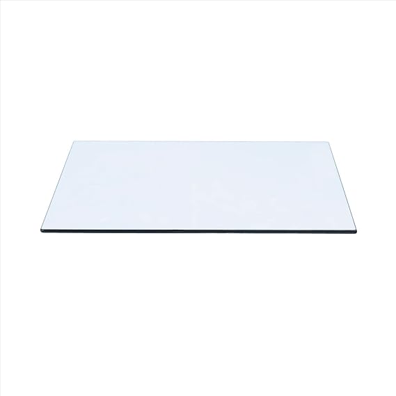 17" x 20" Rectangle Tempered Glass Table Top 3/8" Thick Flat Polish Edge