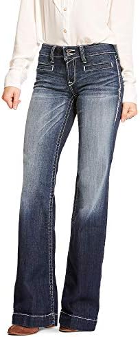 Ariat Women's Trouser Mid Rise Stretch Entwined Wide Leg Jean