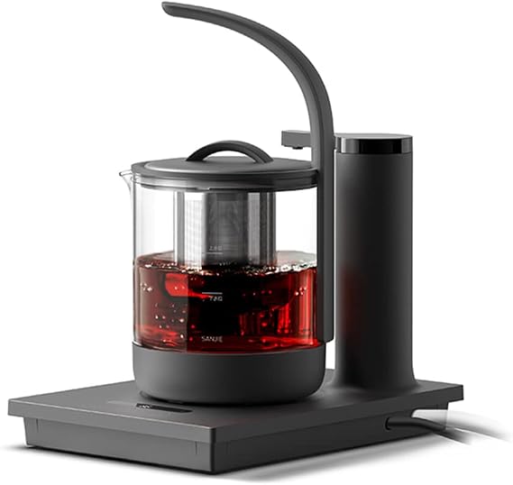 Electric Heating Tea Machine, 800Ml Multifunctional Kettle Set, Magnetic Lid, with Tea Strainer, Automatic Water Pumping, Heating Heat Preservation Tea Maker,Q2~Z