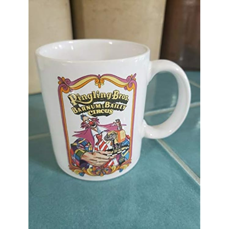 AMELIA SHARPE 1983 Ringling Bros. Brothers Barnum & Bailey Circus Coffee Mug Cup Clown, 11OZ