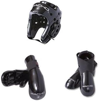 Macho Dyna 5 Piece Sparring Gear Set Black Adult XLarge