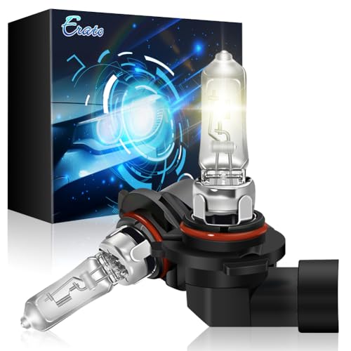 Erato 9012 HIR2 Halogen Headlight Bulb 12V 55W 60W High Low Beam Lights 4300K Warm White Replacement Headlamp, 2 Packs