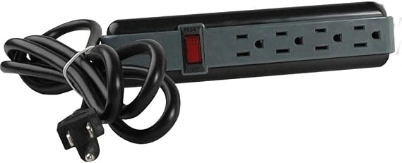 Surge Protector (Black 4 Outlet)