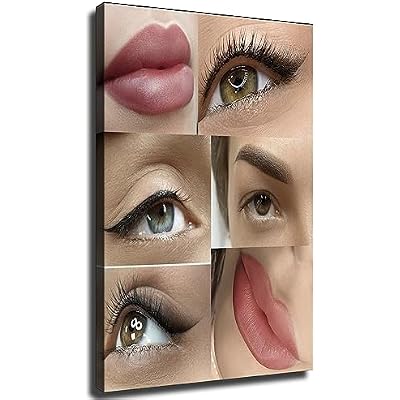 ESasam Micropigmentation Permanent Makeup Beauty Salon Poster Picture Print Canvas Wall Art Bedroom Office Room Living Room Decor Gift unframed,8x10inch