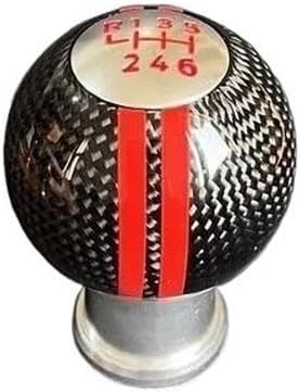 Auto Parts Leather Real Carbon Fiber 5 Speed 6 Speed Gear Shift Knob for Mazda MX-5 MX5 Gear Ball Head(BR6speed)