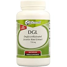 Vitacost DGL Deglycyrrhizinated Licorice Root Extract -- 750 mg - 100 Capsules