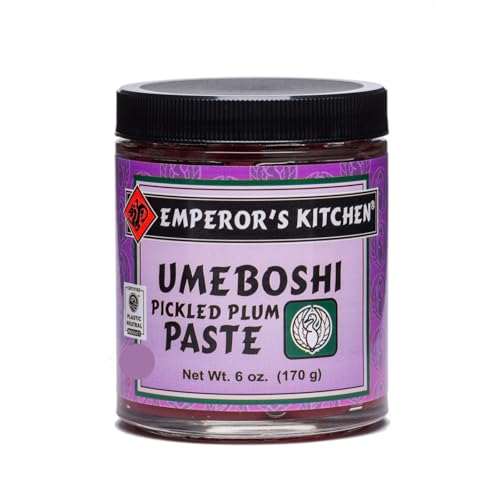 Emperors Kitchen Umeboshi Pickled Plum Paste, Traditional Japanese Ume Plum Paste, 6 oz Jar