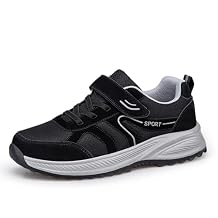 LEADER SHOW Men's Casual Walking Shoes for Elderly Lightweight Strap Comfortable Sneakers