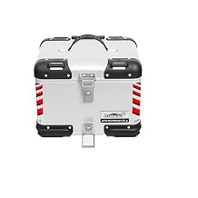 Loboo Motorcycle Top Case 36L for KTM 790 Adventure/R(2021) TIBET SERIES Aluminum Alloy Motorbike Tail Box with Leather Lining, Waterproof Detachable Motorcycle Top Box