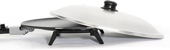 NIAT 16 inch Non-Stick Electric Grill (Mitad, Mogogo) - for Injera, Pizza, Flatbread, Pita, Tortilla, Chapati, Lefse. Dome Cover is INCLUDED. For USA and CANADA Only,  with 120V Power Plug.
