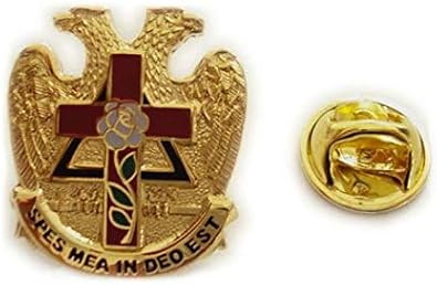 Scottish Rite Rose Croix Cross 32 Degree Masonic Masonry Freemason Lapel Pin