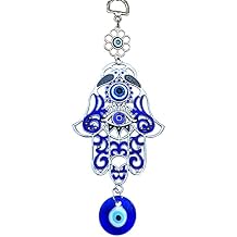 Betterdecor Blue Evil Eye Hamsa Hand Wall Hanging for Home Office Car Decor-023