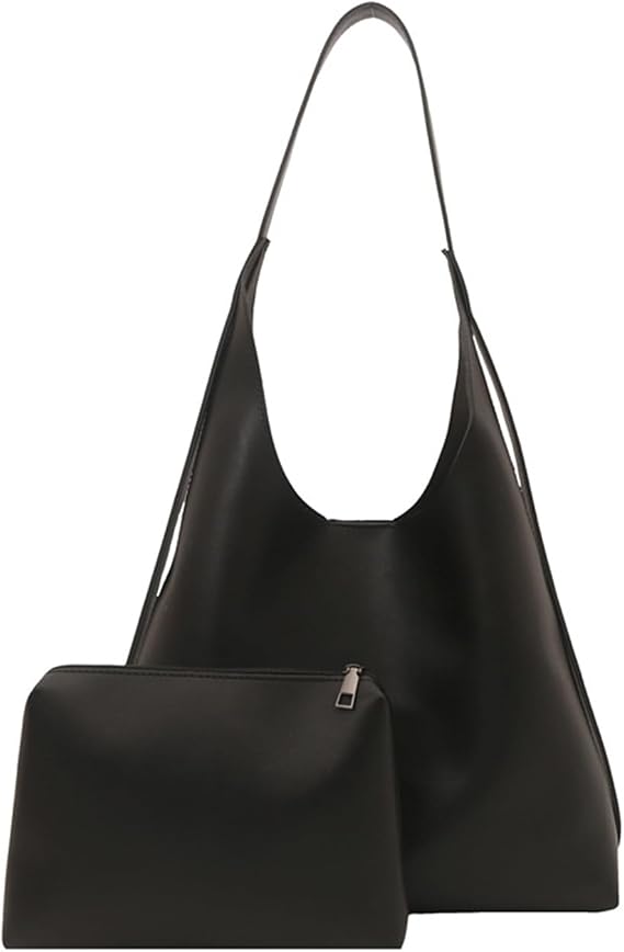 Hobo Bags for Women Leather Tote Bag Shoulder Purses Handbags Large Capacity 2pcs