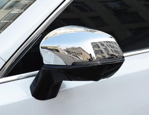 Car Chrome Door Handel Covers Side View Mirror Protector, for Haval Jolion Accessories Auto Parts Rearview Mirror Cover Guard (Chrome)