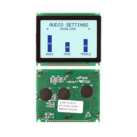 NHD-12864MZ-FSW-GBW-L, LCD Graphic Display Modules & Accessories 128 x 64 STN-Gray