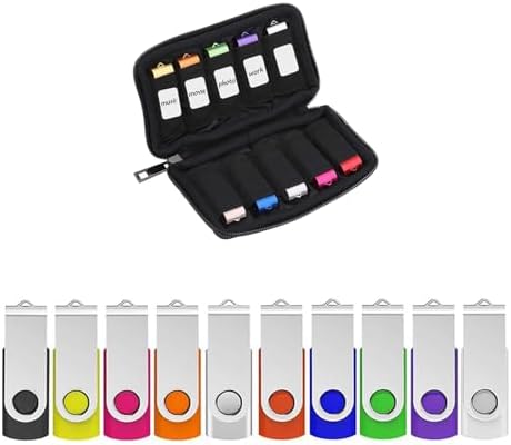 ABLAZE 10 Pack 1GB USB 2.0 Flash Drive + USB Storage Case