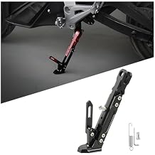 Motorcycle Kickstand Height Adjustable for Honda AirBlade 2022-2023, Aluminum Foot Side Support Parking Kickstand, Tripod Holder Kickstand Foot Side Support Stand,A Black