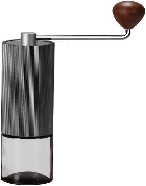 Hero Manual Coffee Grinder with CNC Stainless Steel Conical Burr - Internal Adjustable Setting,Double Bearing Positioning,French Press Coffee for Hand Grinder Gift BULEA(black)