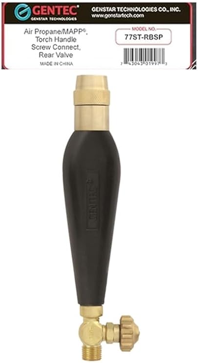 77ST-RB Skin Pack GENTEC SCREW CONNECT AIR PROPANE AIR MAPP TORCH HANDLE