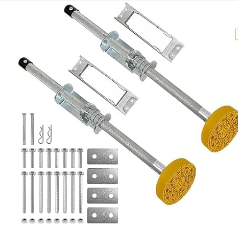 Ladder Leg Leveler,Ladder Leveler Pair with Anti-Slip Rubber Ladder Feet, Adjustable Extension Ladders Leg Ground Leveler, with Anti-Slip Pattern Steel Pole, Ladders Accessories