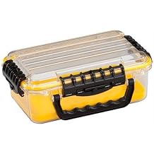 Plano Molding 146000 Medium Polycarbonate Waterproof Case, Clear/Yellow