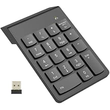 Wireless Number Pad, Numeric Keypad, Numpad Keyboard 10 Key USB Keypad for Laptops, Office Accounting Essentials Desktop Computer Accessories Compatible Chromebook Notebook EliteBook MateBook etc.